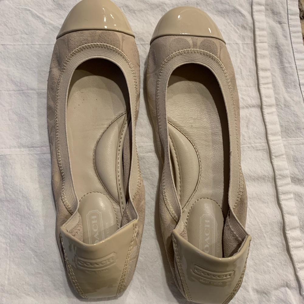 Coach taupe ballet flats